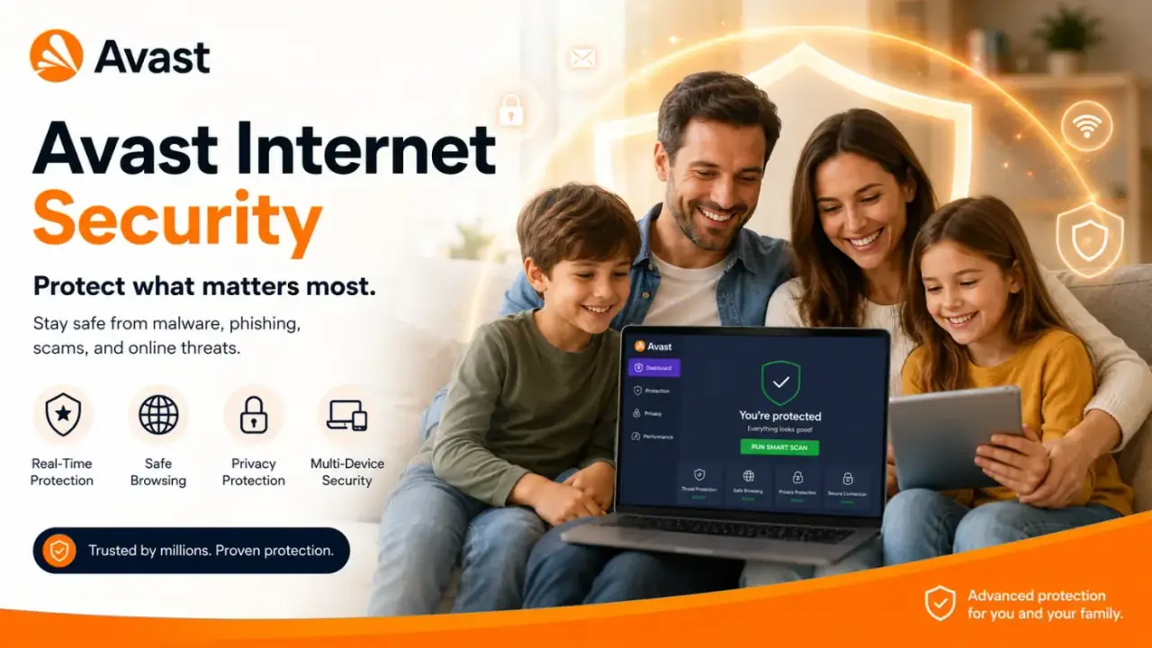 Avast Internet Security family protection hero image